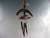 Obisidian Windchimes Driftwood and Stone and Seed Beads